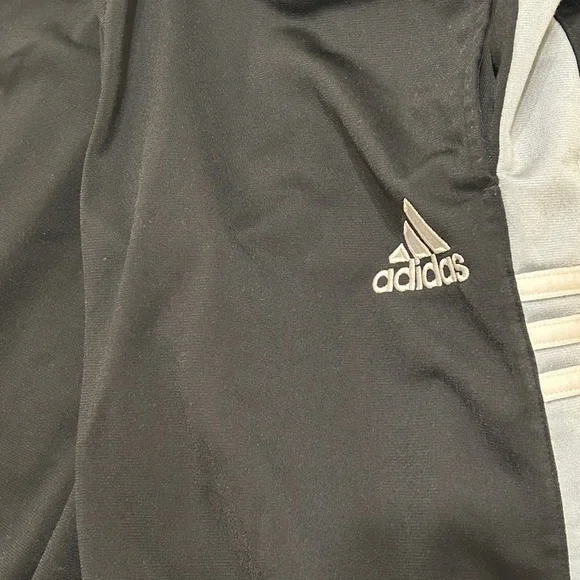 Adidas Black and Gray Track Pants - Picture 3 of 5